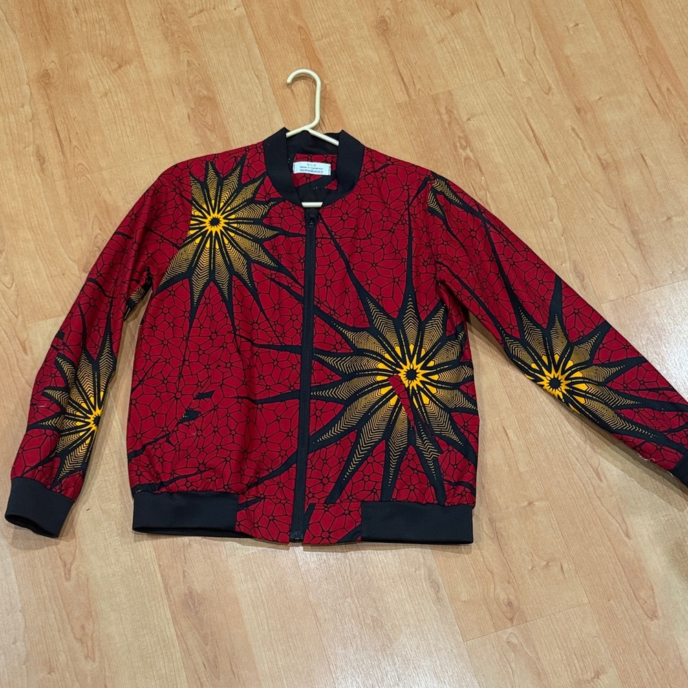 Red and Black Patterned Jacket